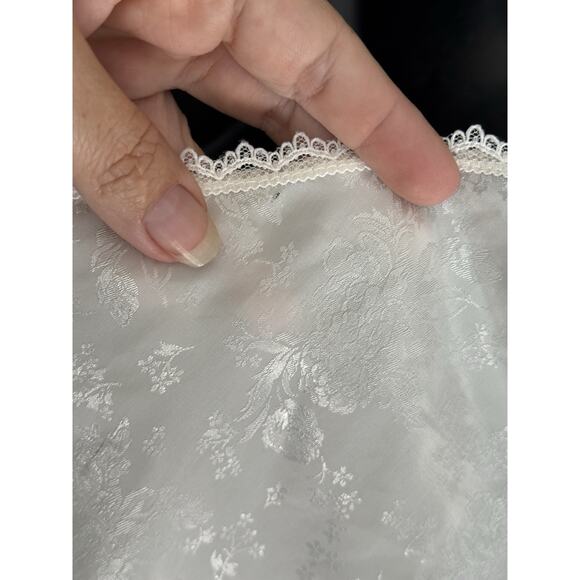 Vintage Y2K Camisole Tank Top White Satin Lace Fairycore Romantic Whimsical M - Picture 9 of 10